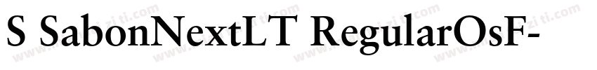 S SabonNextLT RegularOsF字体转换